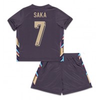 Maglia Calcio Inghilterra Bukayo Saka #7 Seconda Divisa Bambino Europei 2024 Manica Corta (+ pantaloncini)